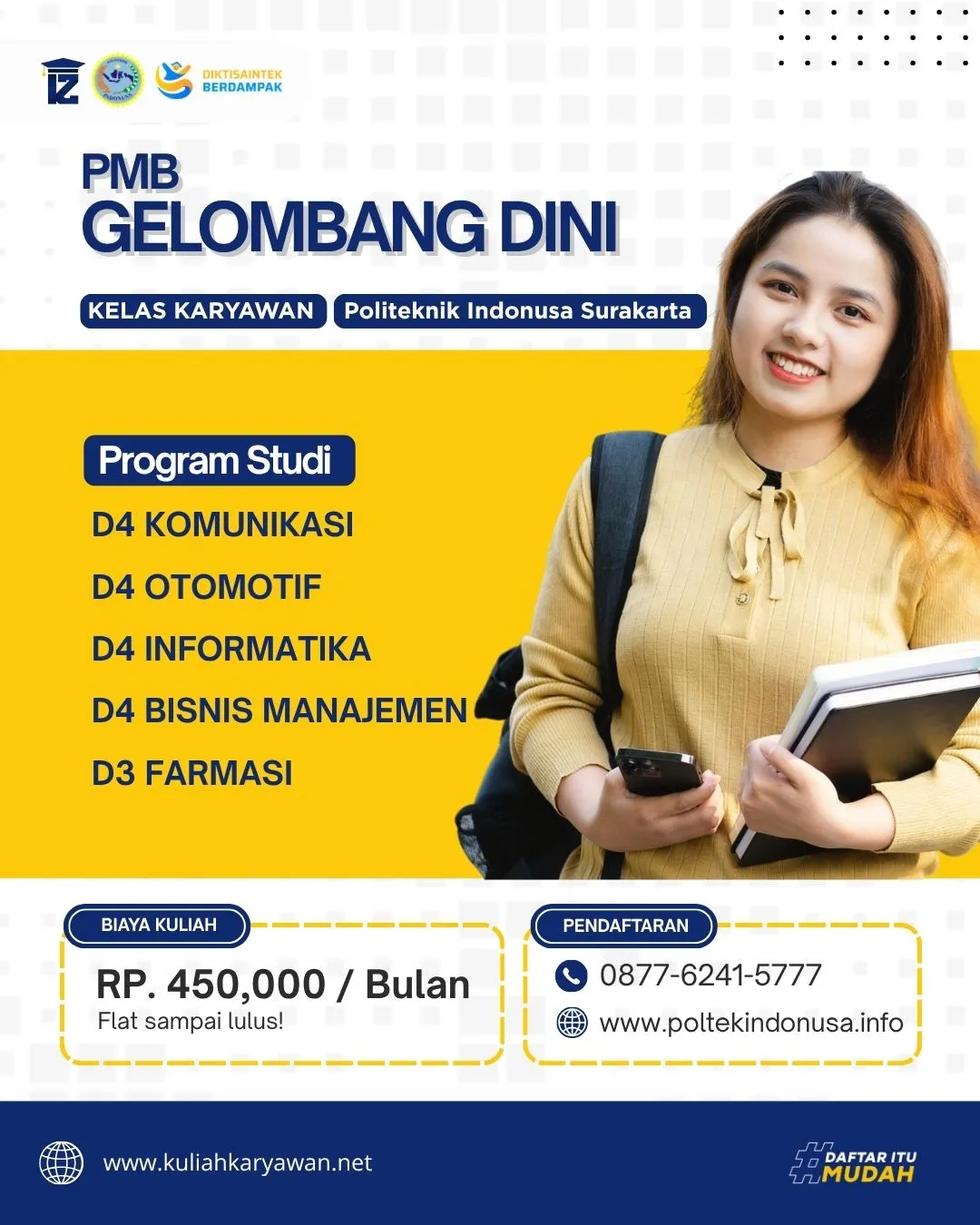 Pendaftaran Gelombang Dini Politeknik Indonusa Surakarta Resmi Dibuka