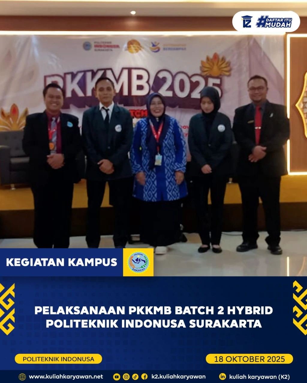 Sukses digelar, PKKMB Batch 2 Politeknik Indonusa Surakarta Diikuti Lebih dari 200 Mahasiswa